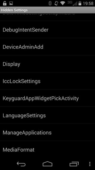 Hidden Android Settings