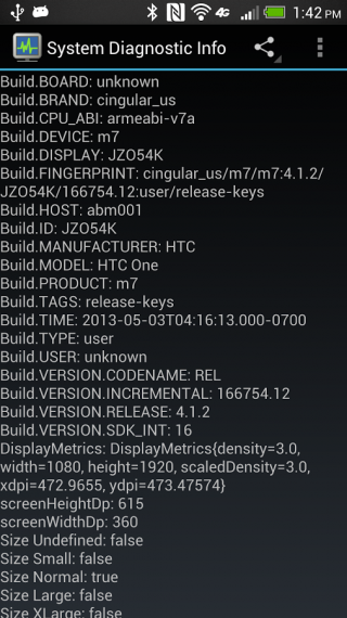 System Diagnostic Info