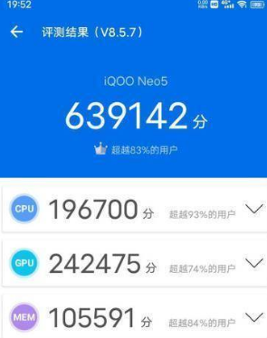 iQOONeo5活力版跑分怎么样