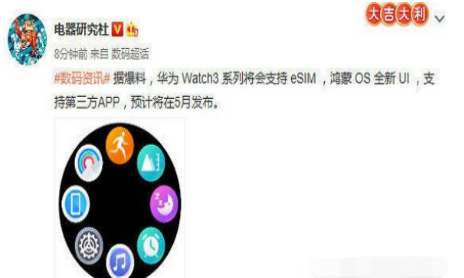 华为watch3支持拨打接听电话吗