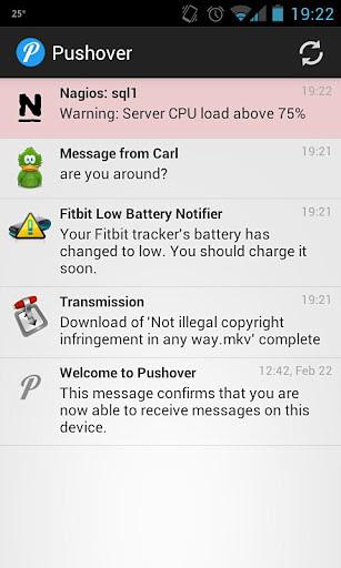 Pushover通知栏APP截图