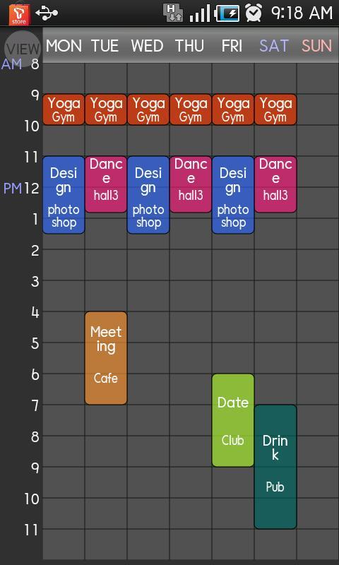 Timetable TimeSpread app安卓版下载APP截图