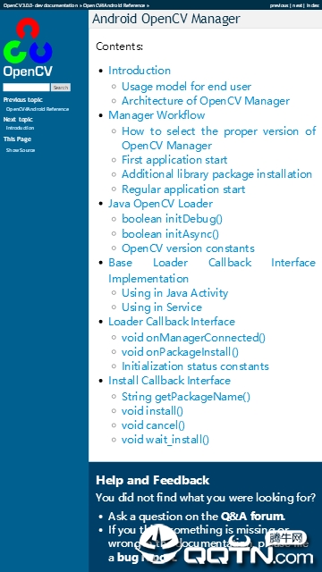 OpenCV Manager