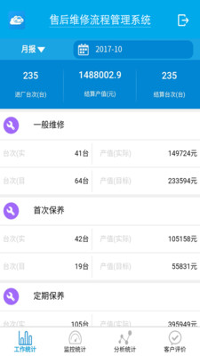 售后报表APP截图