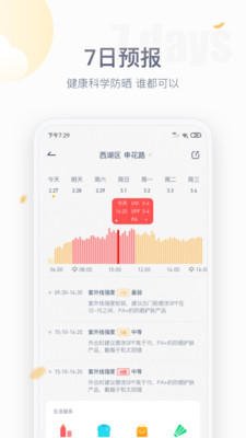 天气预报防晒版APP截图