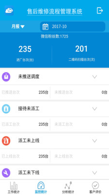 售后报表APP截图