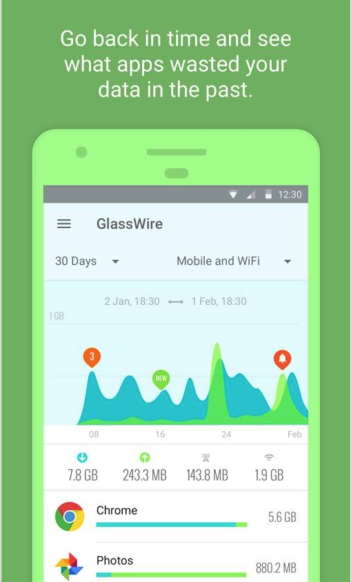 GlassWire流量统计