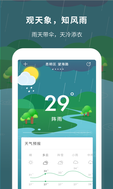 每日天气预报APP截图