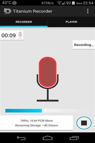 Titanium Voice Recorder with number ID