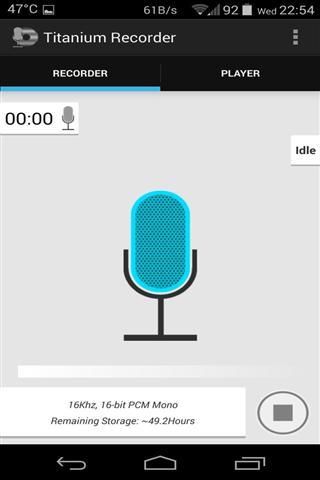 Titanium Voice Recorder with number ID