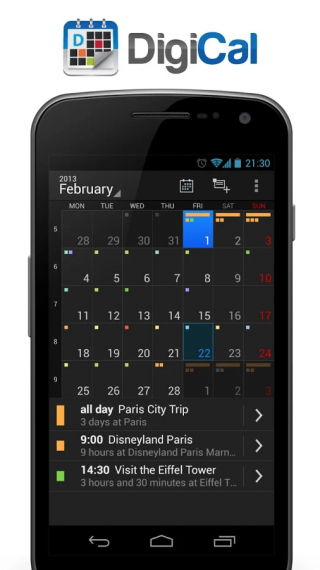 DigiCal Calendar Agenda