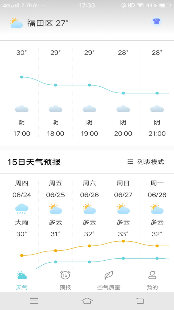 本地每日天气通APP截图