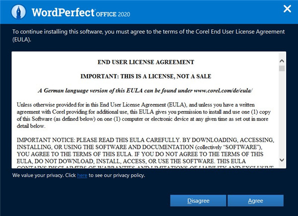 WordPerfect Office Standard安装破解教程2