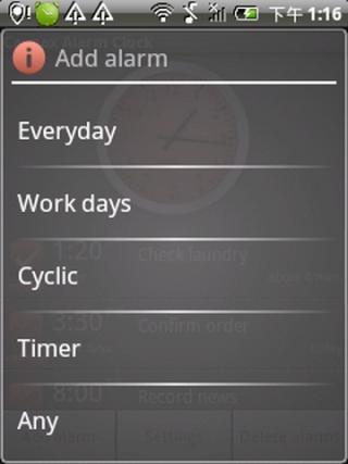 Alarms tasks reminder calendar