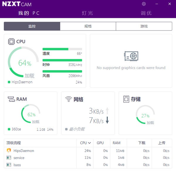 NZXT CAM是NZXT(恩杰)推出的一款小巧精致、快