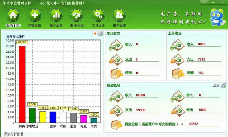 笨笨家庭理财软件家庭