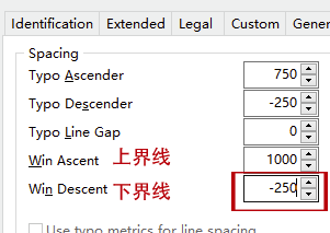 FontCreator怎么调整字体上下界线