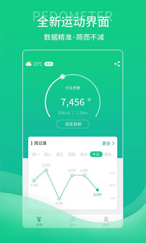 薄荷计步器APP截图