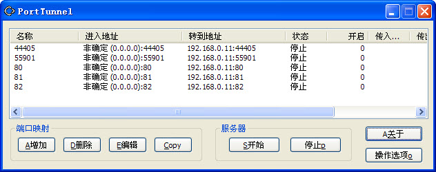 porttunnel端口映射截图