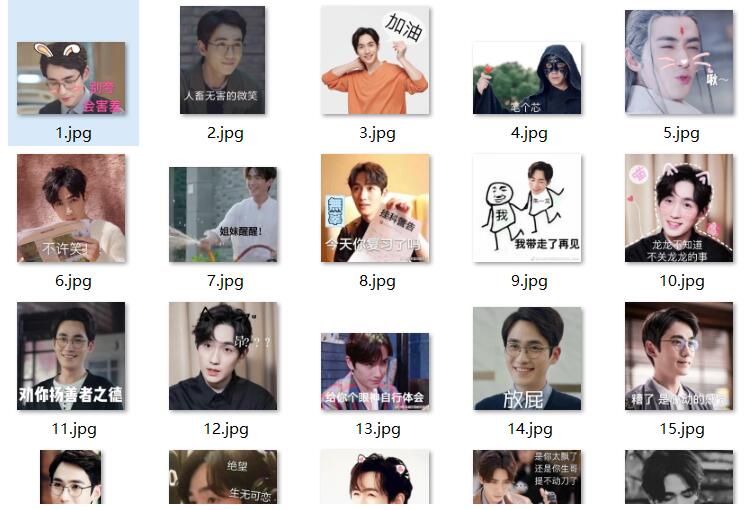 朱一龙表情包大全截图