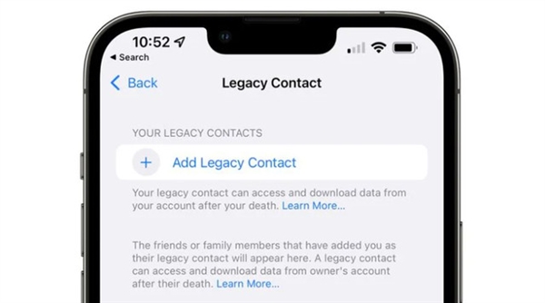 苹果iOS15.2测试版更新 首次加入数字遗产功能