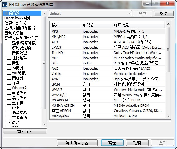 FFDShow解码器