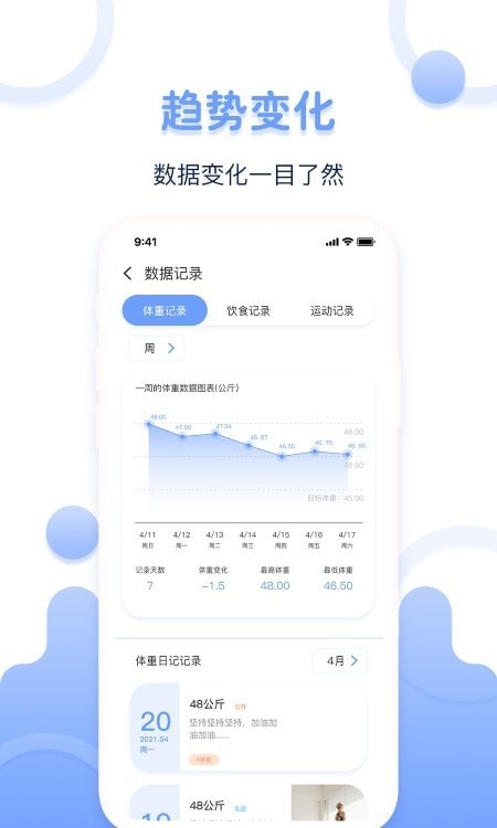 超级体重记录器APP截图