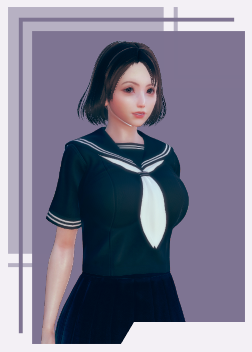 《AI少女》黑色短发黑色水手服高中学姐MOD