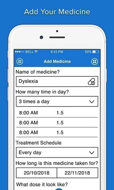 Pill Reminder app