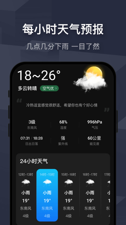 遇见天气预报手机版APP截图