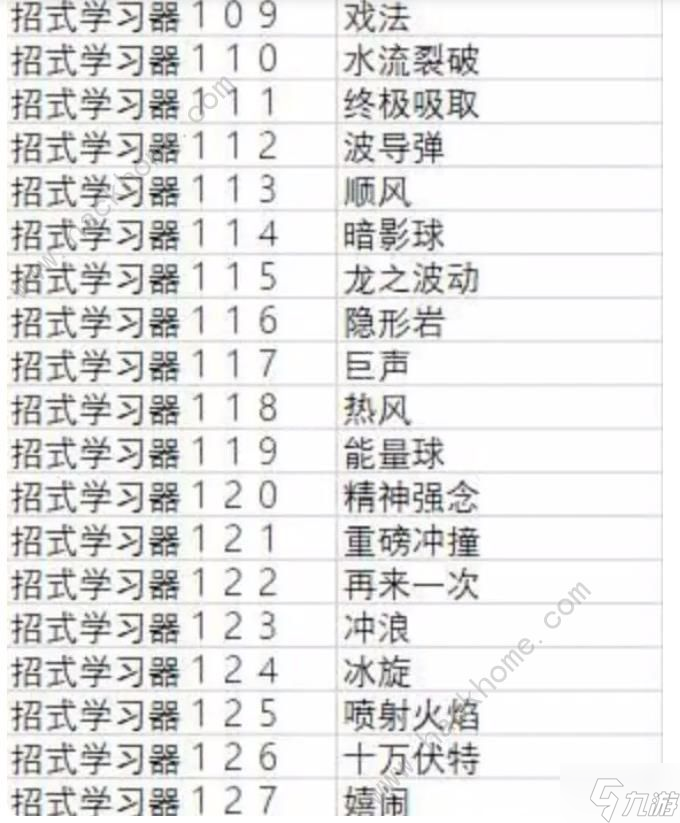 宝可梦朱紫全技能道具大全 太晶爆发技能属性一览