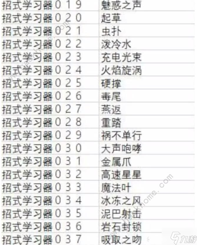 宝可梦朱紫全技能道具大全 太晶爆发技能属性一览