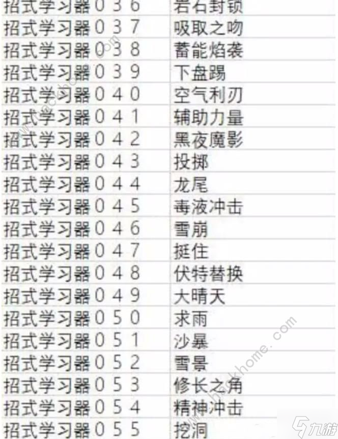 宝可梦朱紫全技能道具大全 太晶爆发技能属性一览