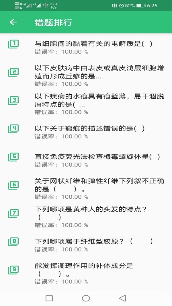 皮肤与性病学主治医师题库