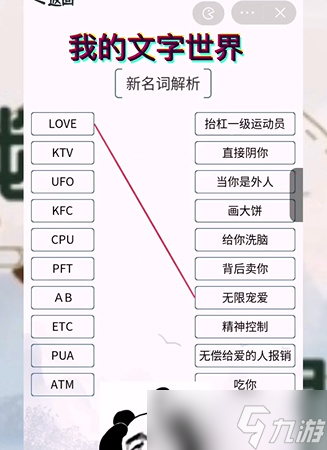 我的文字世界新名词解析通关攻略