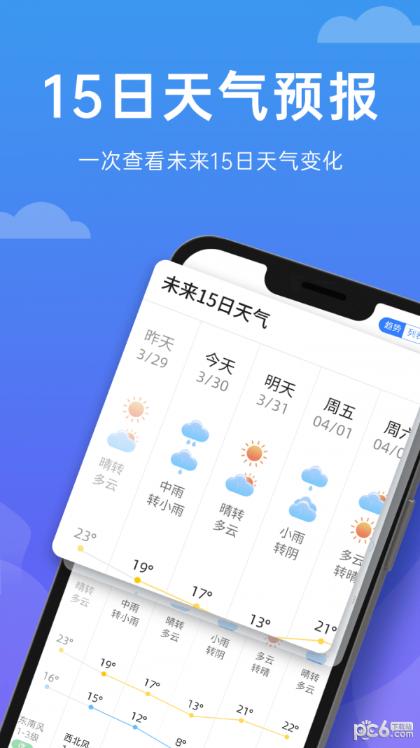 向阳天气APP截图