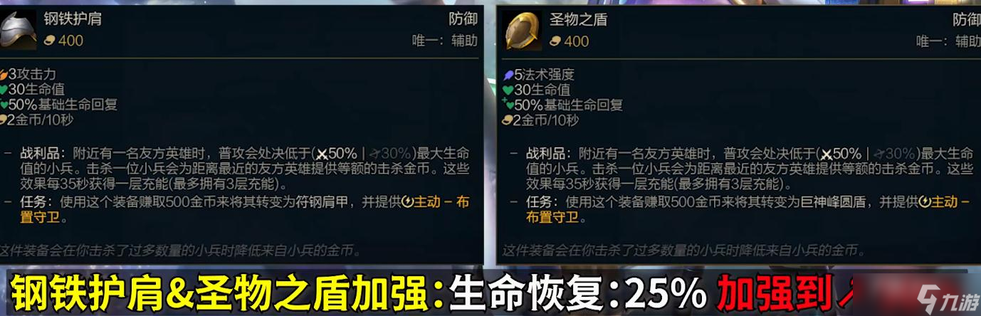 《英雄联盟》PBE13.4版本圣物之盾加强一览