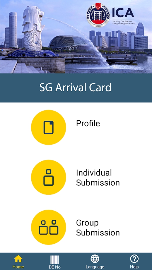 新加坡电子入境卡(SG Arrival Card )