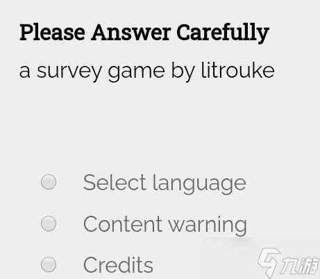 Please Answer Carefully问卷游戏怎么调中文版 请认真回答游戏中文设置方法