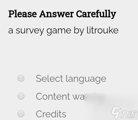 Please Answer Carefully问卷游戏怎么调中文版 请认真回答游戏中文设置方法