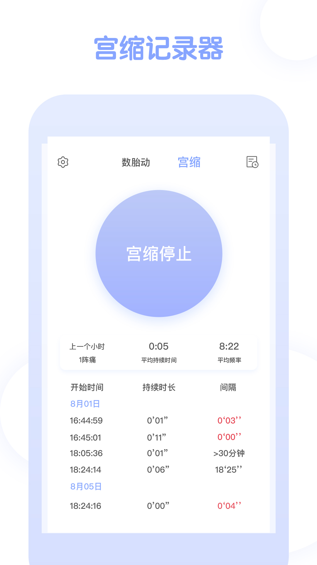 宫缩记录器APP截图