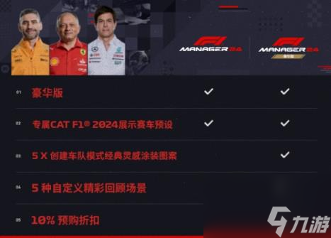 F1车队经理2024预购奖励介绍