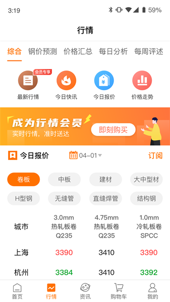 中钢网(免费钢材交易平台)APP截图