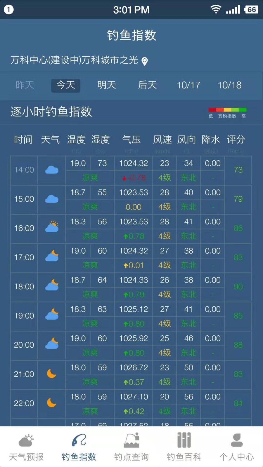 钓鱼天气预报安卓版v2.0.25