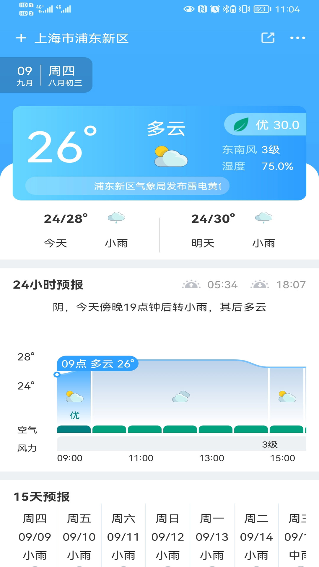 青芒天气安卓版v5.5.1APP截图