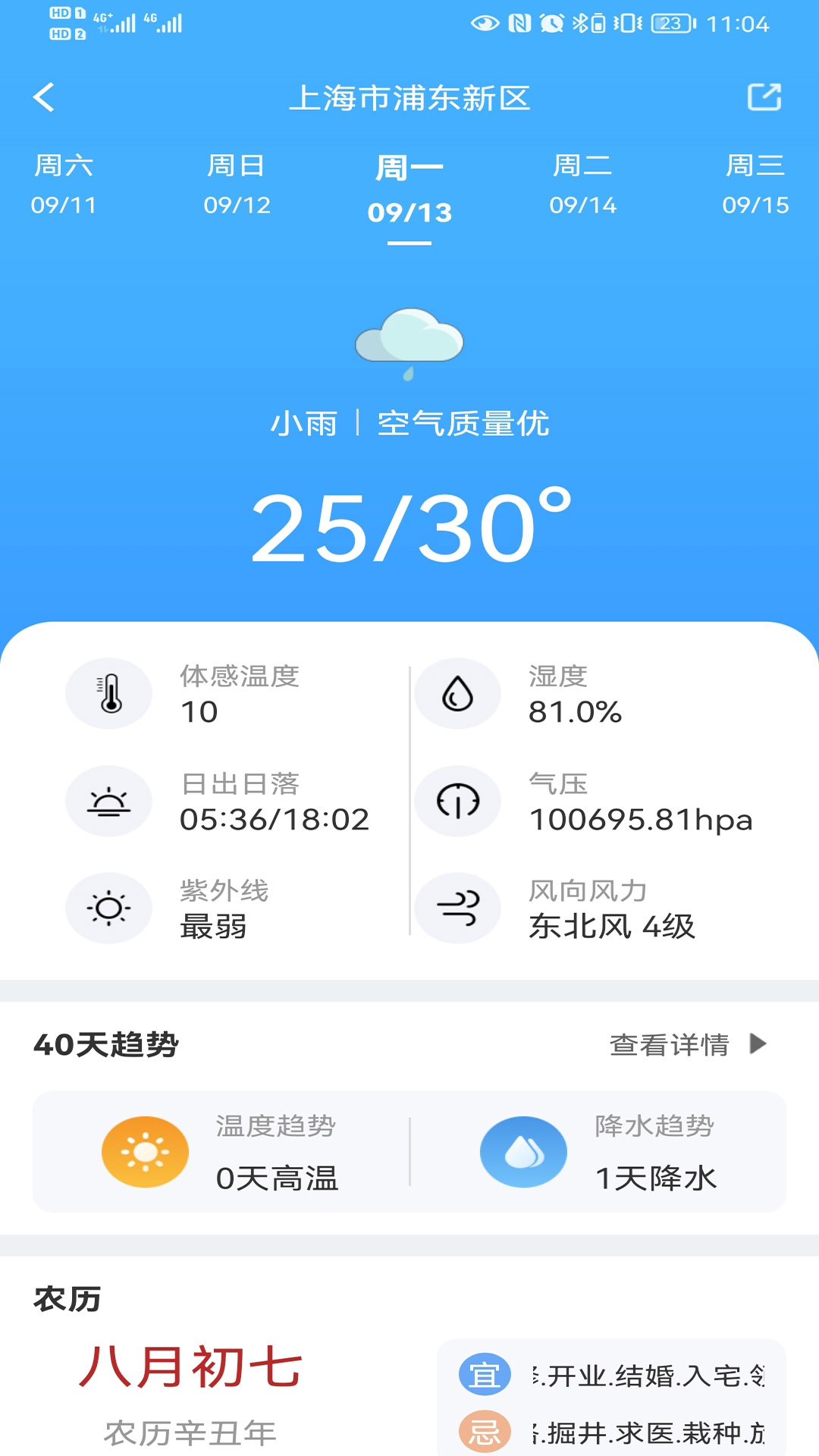 青芒天气安卓版v5.5.1APP截图