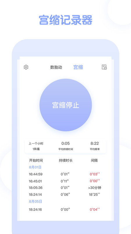 宫缩记录器安卓版v4.0.6APP截图